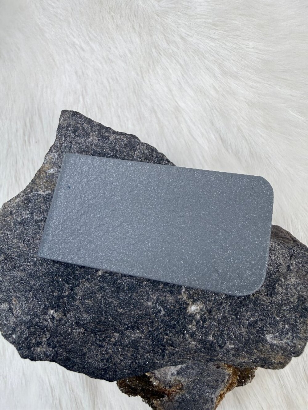 Vintage Hadley Gray Textured Money Clip 2" X 1"